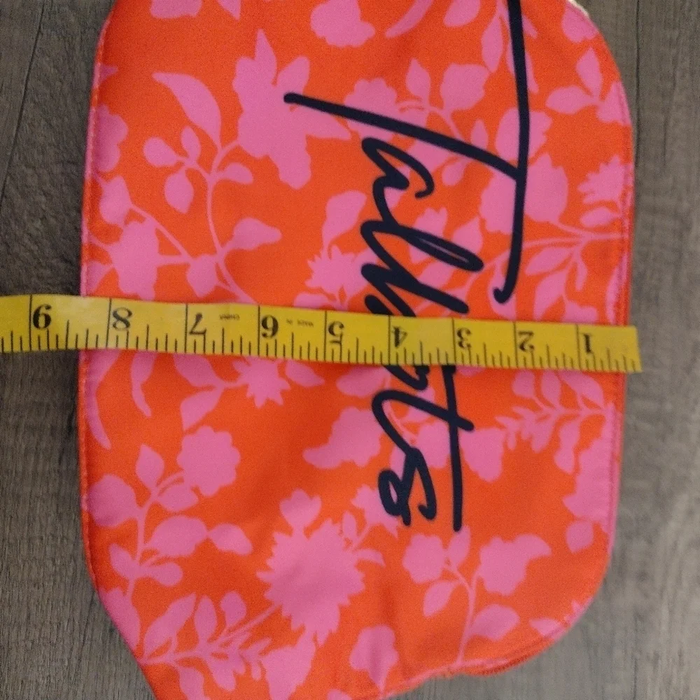 Talbots Orange Pink Florals Makeup bag NWOT